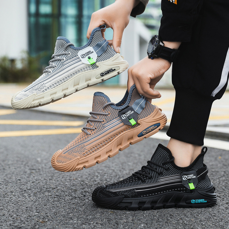 Men's Trendy Summer Fly-Knit Sneakers, Breathable Mesh Soft-Soled Casual Sports Shoes, Men's Trendy Shoes, Versatile Casual Shoes Men's Trendy Summer Fly-Knit Sneakers, Breathable Mesh Soft-Soled Casual Sports Shoes, Men's Trendy Shoes, Versatile Casual Shoes