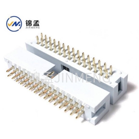 接插件 简易牛角 焊板式 DC3-30PS 灰白 间距2.54MM 直插 180度