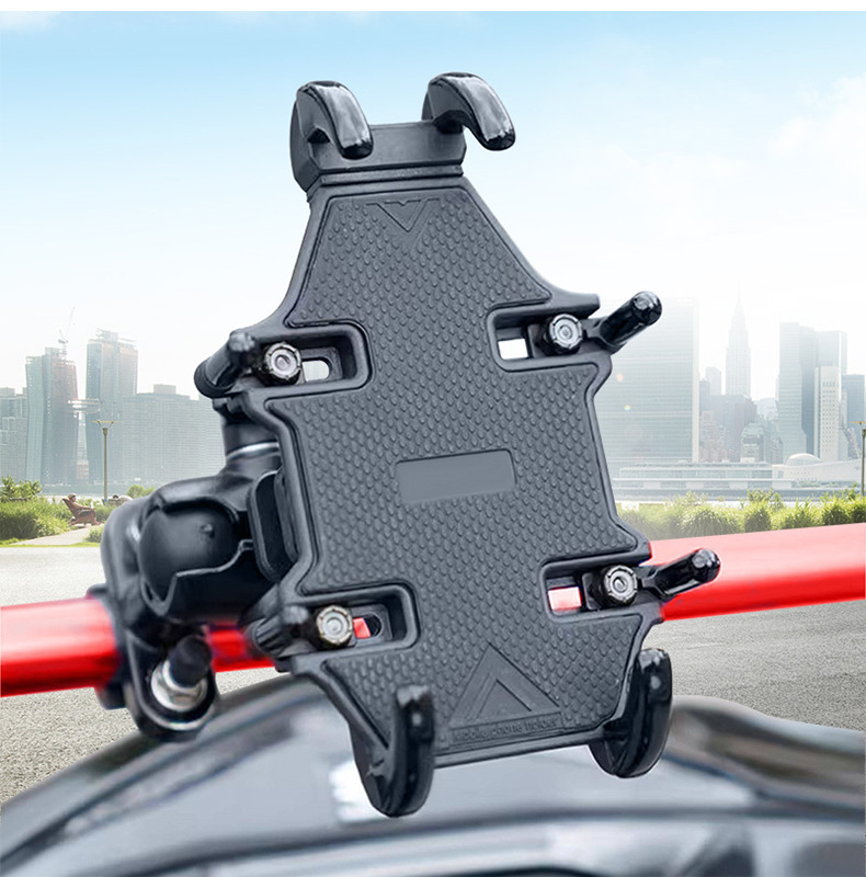 Electric Vehicle Phone Holder, Motorcycle and Bicycle Shockproof Navigation Bracket, Electric Scooter Delivery Rider Vehicle Mount