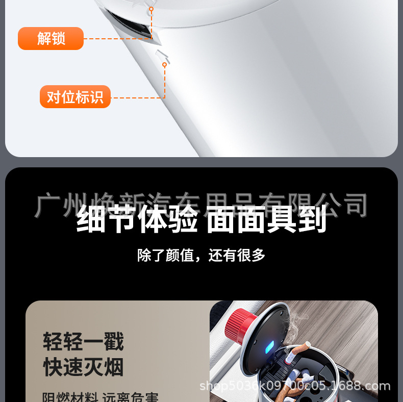 Anti-Odor Ashtray, Trendy Car Accessory for Men and Women, Creative Ashtray for Car Use, Maotai Wine Bottle Design