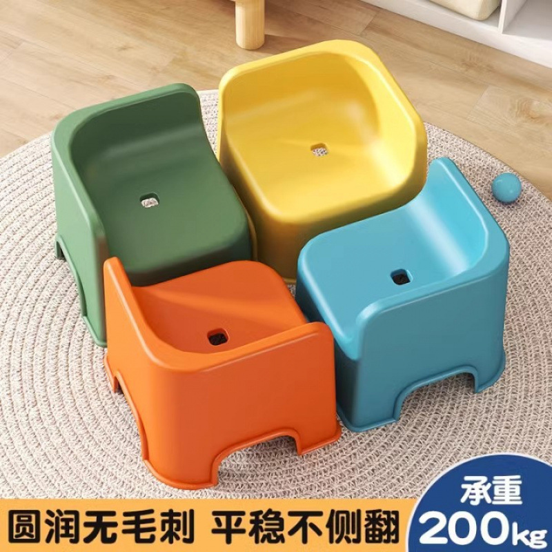 Children's Stool, Baby Chair, Dining Table, Backrest Chair, Household Small Bench, Low Stool, Living Room Shoe Changing Stool, Children's Bath Stool
