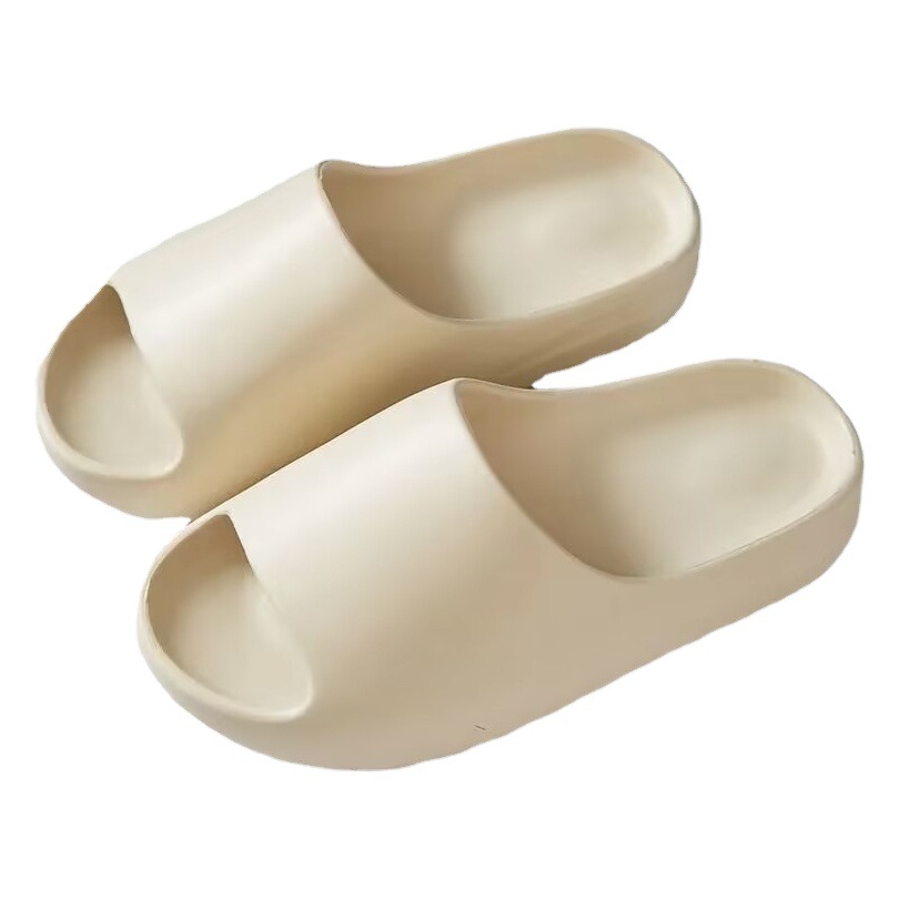 Lu Langsen online celebridad pareja Coco alta sensación de plástico elástico caminar en casa mierda zapatillas de playa de fondo grueso en stock