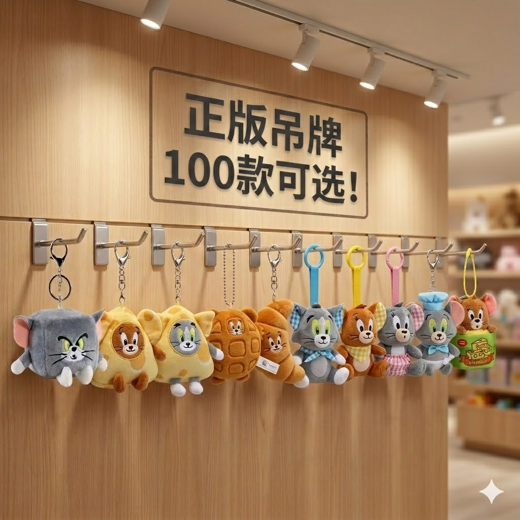 正版猫和老鼠公仔挂件可爱毛绒玩具汤姆猫批发钥匙扣娃娃生日礼物
