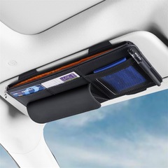 車のサンバイザー収納袋、多機能、クリエイティブでシンプルな車のカードホルダー、ID ホルダー、車のインテリアレシートホルダー