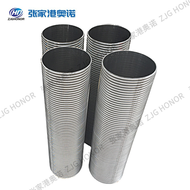 生产不锈钢耐磨条缝纯圆筛管 楔形条形矿筛网