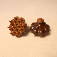 金丝檀木南瓜按摩梳便携家用头部头皮经络梳全身疏通穴位头疗梳子