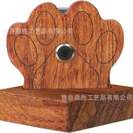 木制纱线切割器缝纫线刀桌面带支架刀片节约器木制缝纫工具