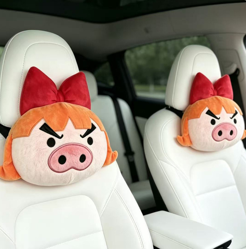 Little Policewoman Cartoon Cute Lady Car Headrest Comfortable Neck Pillow Cushion Personalized Stylish Car Headrest