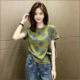 韩系小众设计感印花短袖恤女2026新款体恤显瘦遮肉百搭上衣女装