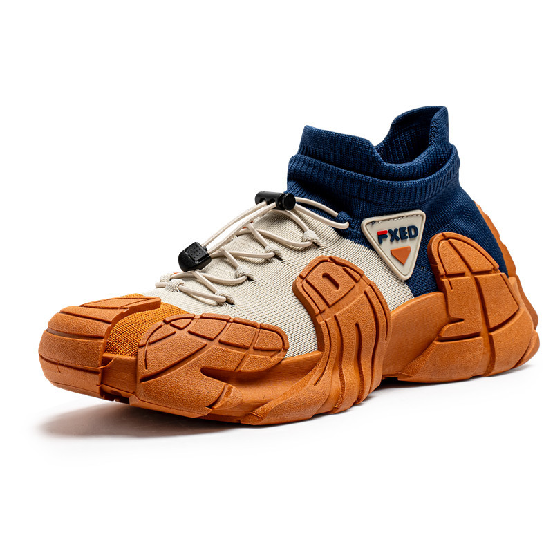 Primavera nuevo hombre cuatro estaciones zapatos de tejido volante calcetines zapatos de un pedal zapatos perezoso universal chatter zapatos de hombre en vivo