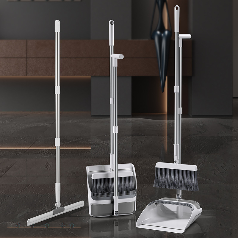 Broom Dustpan Broom Combination Set 2024 New Household Sweeping Big Broom Non-stick Hair Cleaning Artifact Broom Dustpan Broom Combination Set 2024 New Household Sweeping Big Broom Non-stick Hair Cleaning Artifact