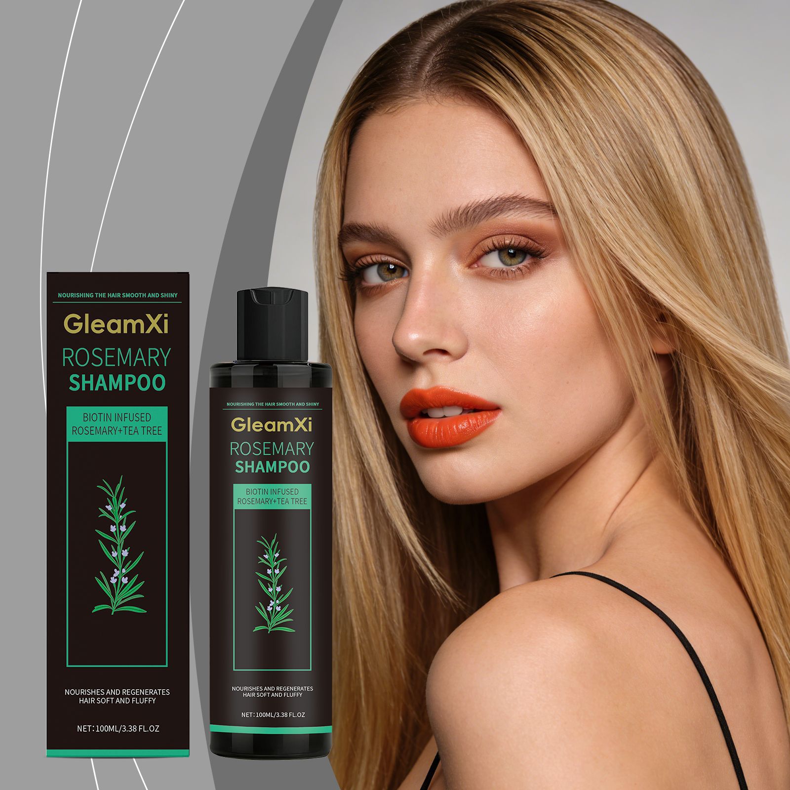 GleamXi 迷迭香洗发水 温和滋润清洁头皮呵护发丝光泽柔顺洗发水