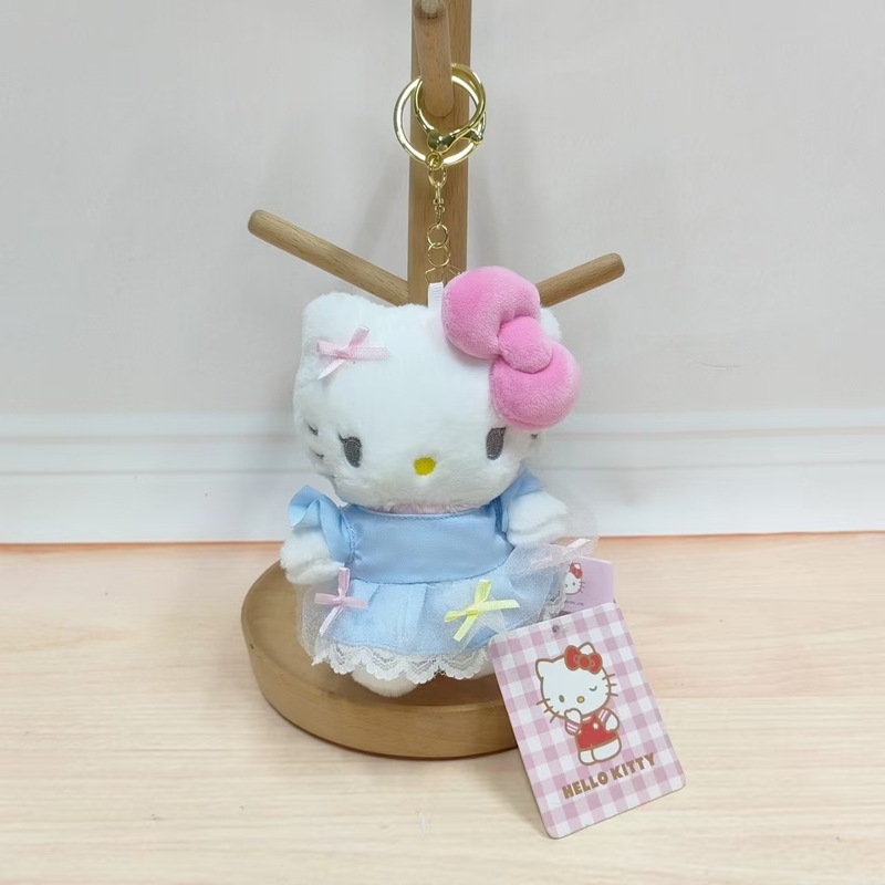三丽鸥正版凯蒂猫公仔毛绒钥匙扣hellokitty挂件可爱书包娃娃KT猫|undefined