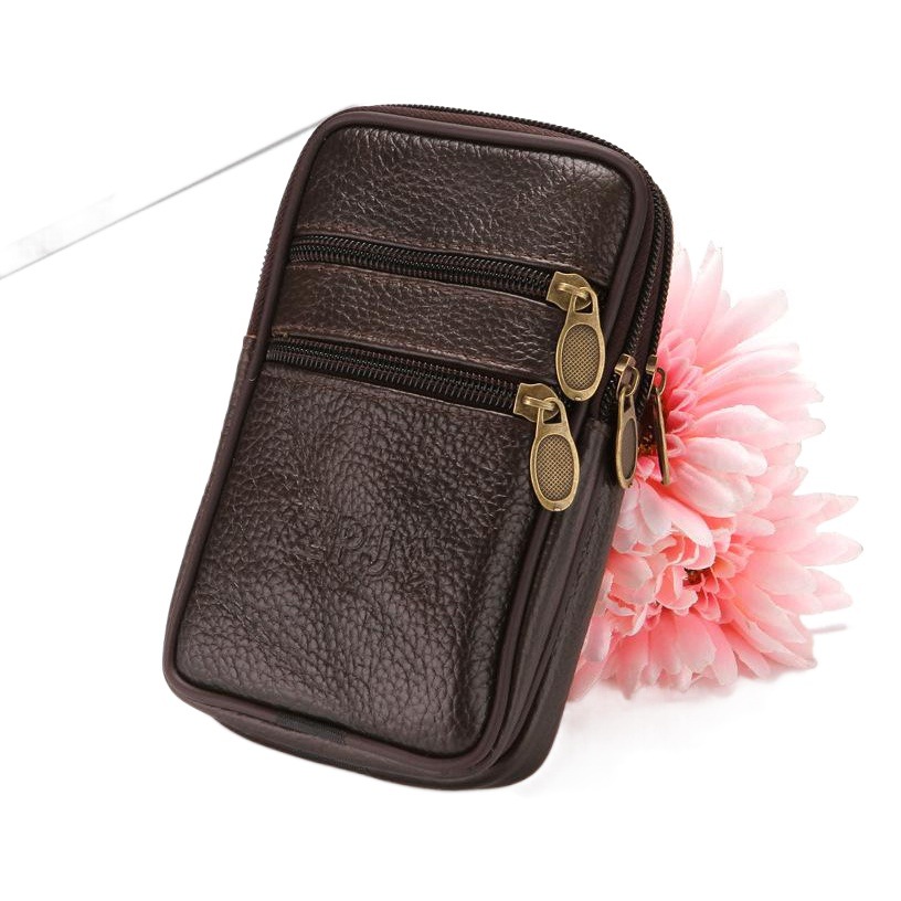 Super large leather mobile phone bag men wear belt mobile phone waist bag supermarket beach hot selling leather mobile phone waist bag wholesale