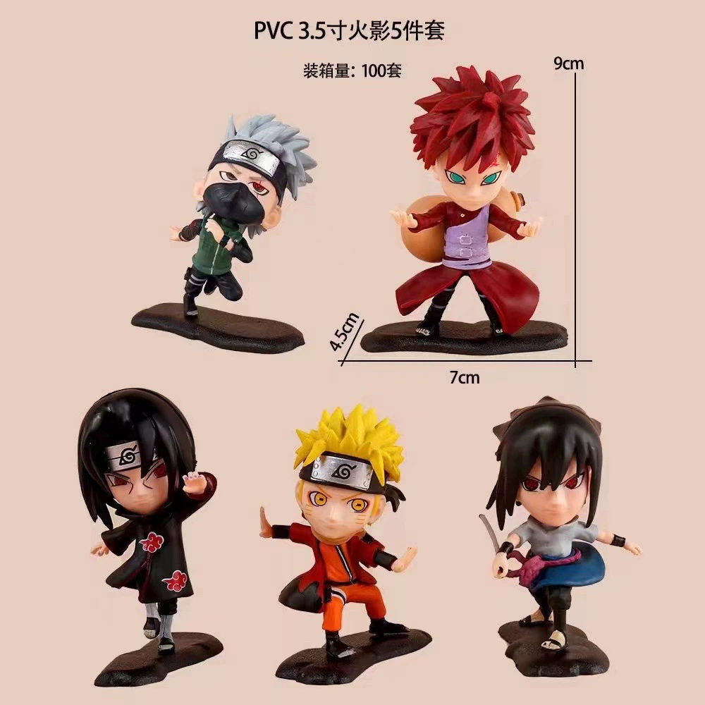 Аниме Naruto 2D Q Kakashi Naruto Sasuke Gaara фигурка украшение периферийный стиль