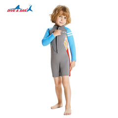 DIVE&SIAL children's wetsuit 2.5MM one-piece thickened winter swimsuit boy's snorkeling surfing wetsuit