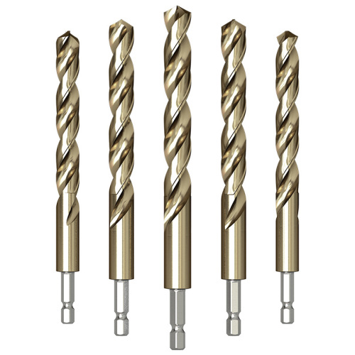 Bailey hexagonal handle twist drill bit titanium-plated stainless steel metal iron straight handle high-speed steel hole opener drill bit