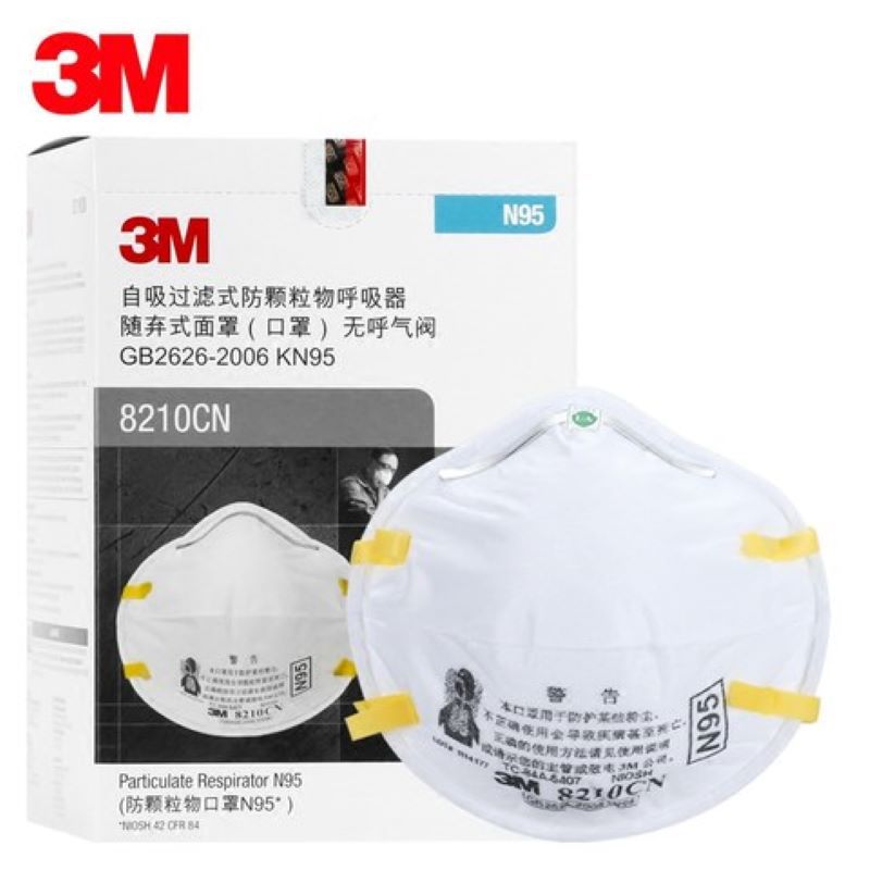 3M8210CN anti-niebla viento y arena polvo industrial antipartículas respirable N95 máscara montada en la cabeza