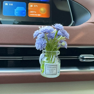 Car Perfume Aromatherapy: Conditioning Perfume Lasting Light Fragrance - purple-blooming-gypsophila-bottle-with-an-air-outlet-aromatherapy-light-flavor