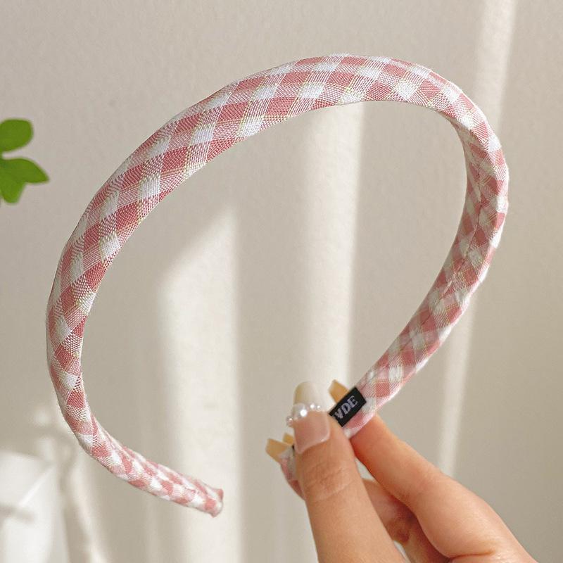 Pink fine plaid college style