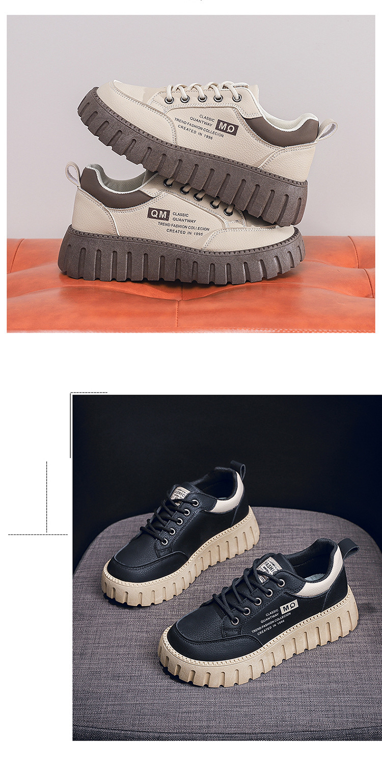 2026 Spring And Summer Women's New Breathable White Sneakers Versatile Thick-Soled Sports Casual Board Trendy Shoes_desvips.com