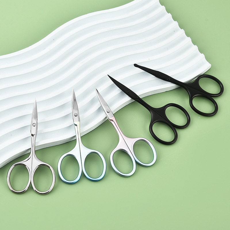 Household stainless steel eyebrow trimming scissors
