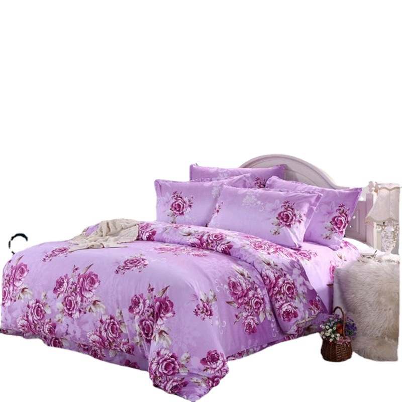Plant Cashmere Bed Sheet Quilt Cover Four-piece Set Diamond Velvet Pillow Cover