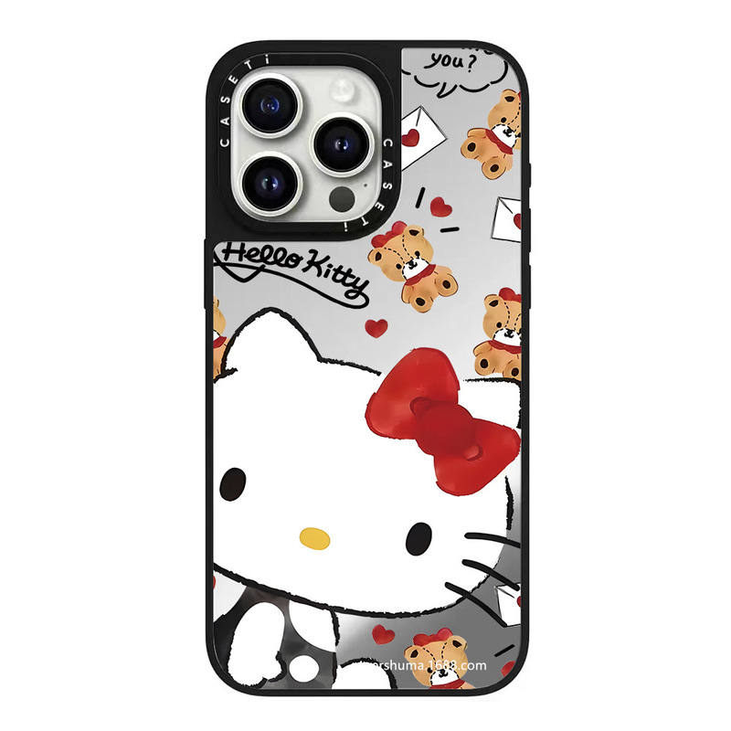 C家2.0ミラーキティ猫コラボモデル Apple 16対応 iPhone 16 Pro用スマホケース 漫画風15トレンドブランド|undefined
