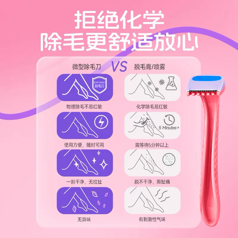 Gemon Huanran, afeitadora de limpieza, afeitadora suave y segura para vello de las axilas, afeitadora de barra de lubricación para hombres y mujeres
