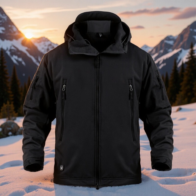 Cross-Border Supply of Military Eagle Tad Shark Skin High-Quality Soft Shell Jacket Outdoor Men's Warm Waterproof Windbreaker