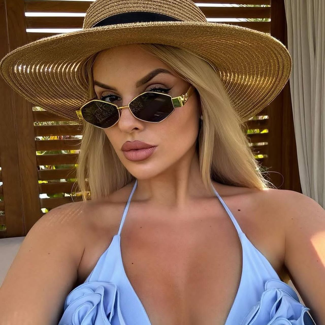 Vīriešu saulesbrilles ar optiku minimālisma daudzstūra stils_voghion.com