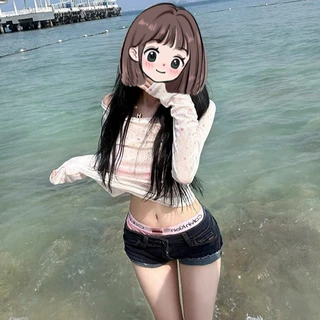 慵懒风星星印花防晒T恤女2024夏装新款时尚洋气透气薄款长袖上衣
