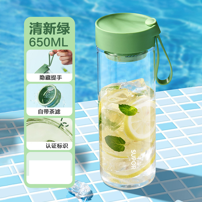 夏天大容量耐冷热水杯2025新款女生高颜值吸管杯学生茶水分离大号|undefined