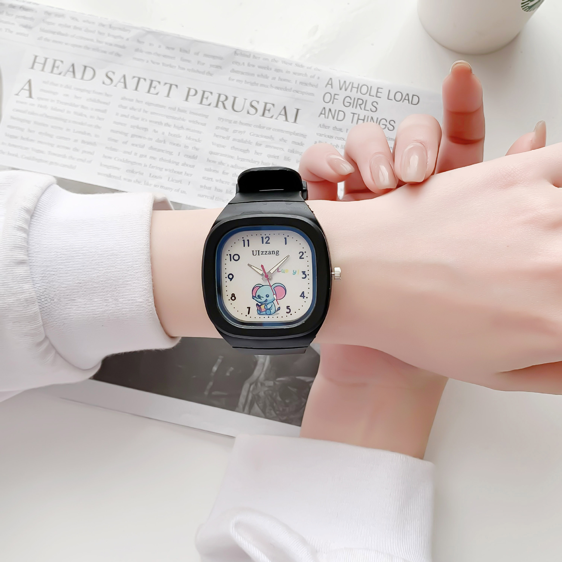 80g Weight Coated Glass Mirror Material Stainless Steel Strap Material Watch Classification Sports Cartoon Buckle Quartz Kids Watches