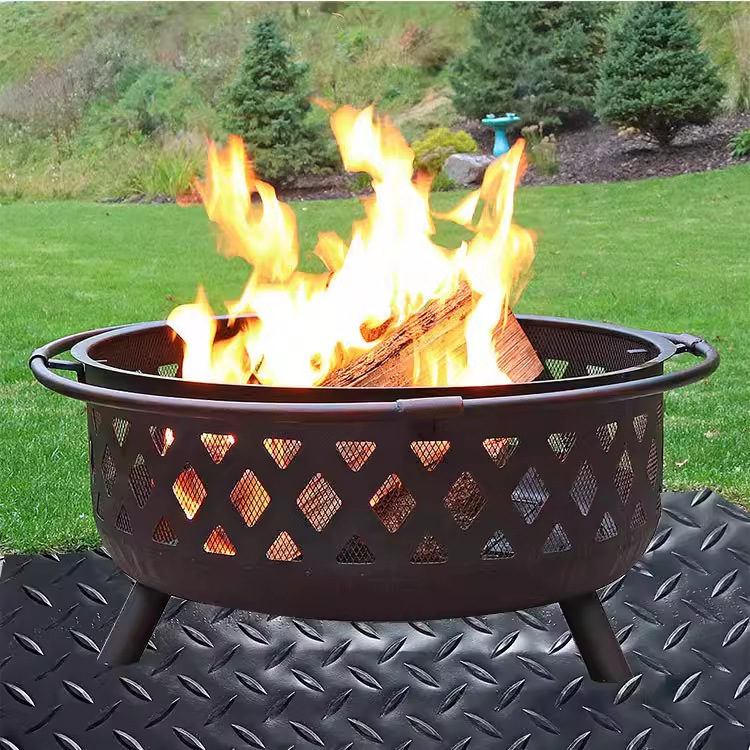 户外烧烤防火PVC地垫加厚牛筋防滑塑料地胶垫人字纹耐高温野炊垫