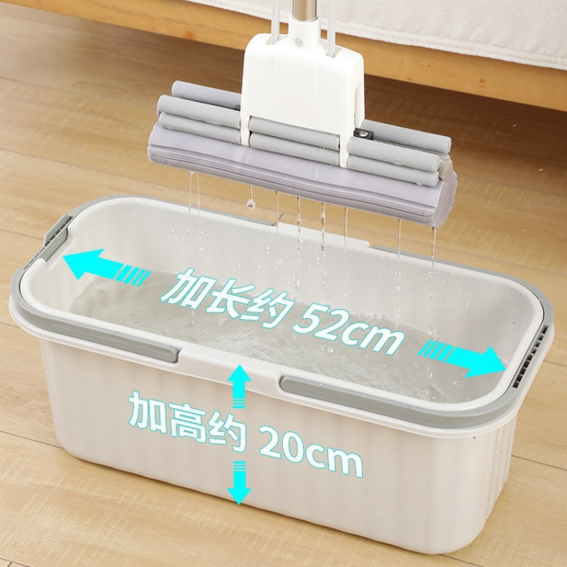Rectangular Household Mop Bucket 2024 New Model Flat Sponge Mop Single Bucket Mop Bucket Mop Bucket Floor Mop Bucket