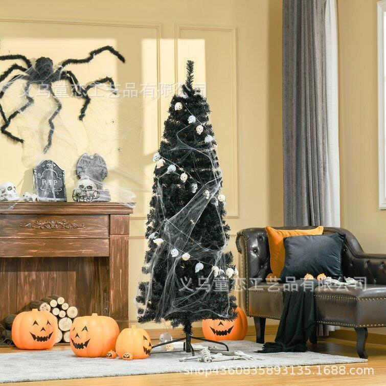 1.5m / 1.8m / 2.1m ブラック PVC クリスマスツリー クリスマス ハロウィン デコレーション|undefined