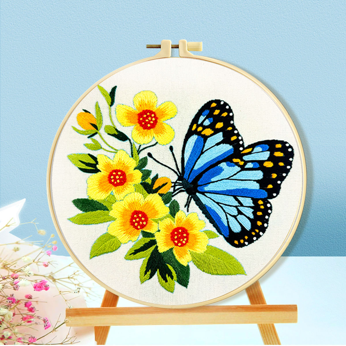 Mona Lisa Royal Cross Stitch Cross-bordados de mariposas de flores de nuevo estilo transfronterizo