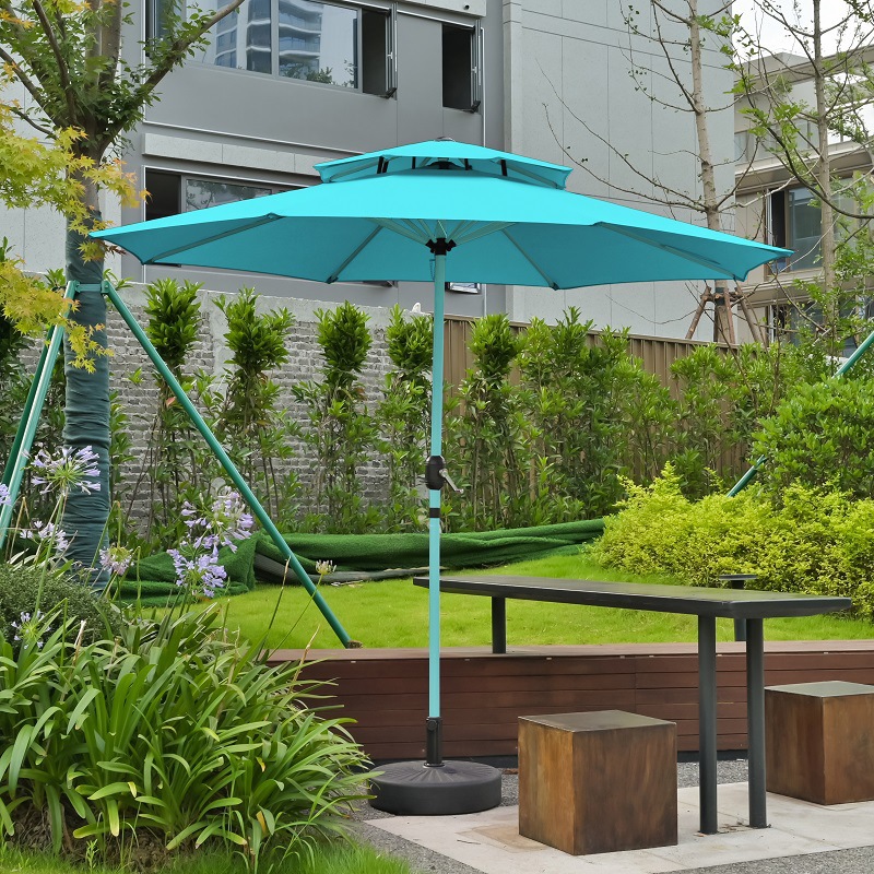 2.7 Mihu paraguas azul barra paraguas al aire libre patio café terraza jardín lámpara solar paraguas villa pabellón image 29