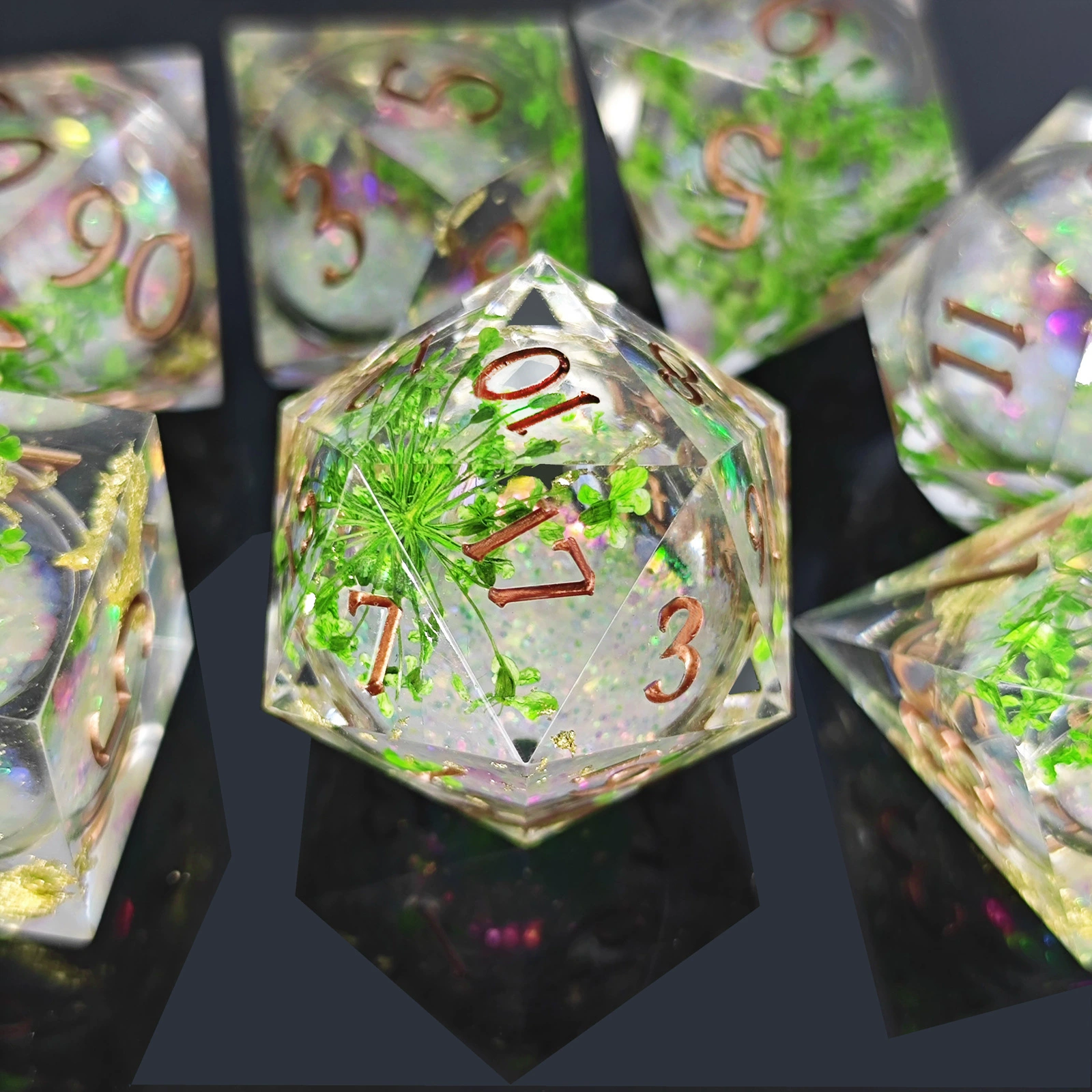 Cross -border resin running sand dice liquid role plays DND dragon and dungeon TRPG running group polyhedrine D