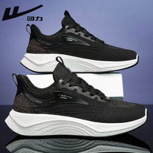 国货运动鞋男2024新款春季网面透气情侣休闲百搭软底减震跑步鞋子