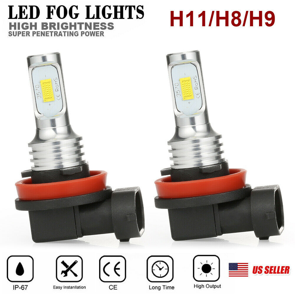 Faros transfronterizos de automóviles LED luz de niebla 80W H8 / H9 / H11 CSP LED luz diurna de automóviles luz blanca