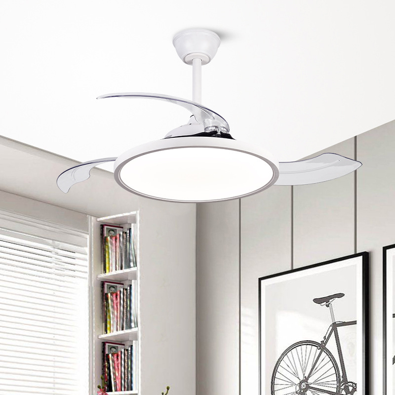 Purui Full Spectrum Eye Protection Modern Simple Invisible Bedroom Restaurant Fan Light Integrated Electric Ceiling Fan Light