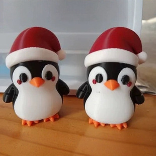 Amazon Christmas Penguin Wearing Santa Hat