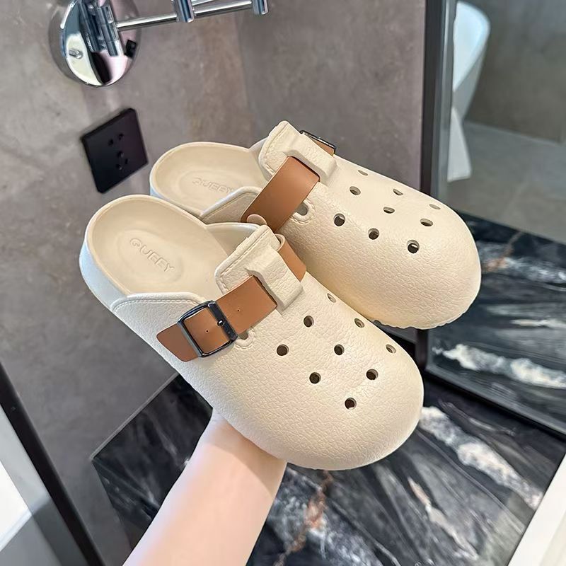New summer couple's thick-soled closed-toe Birkenstock-style perforated shoes for women, 2026 EVA non-slip comfortable sandals New summer couple's thick-soled closed-toe Birkenstock-style perforated shoes for women, 2026 EVA non-slip comfortable sandals