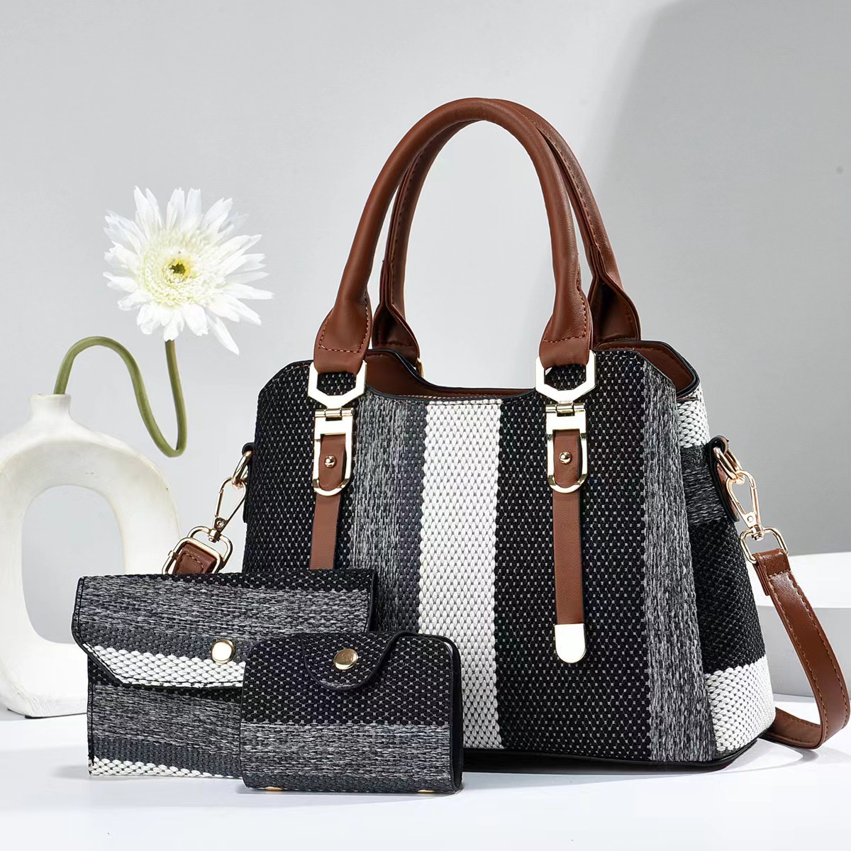 [Empresa] 2025 primavera y verano nuevo bolso de moda de gran capacidad de color de color vertical bolso de hombro de moda