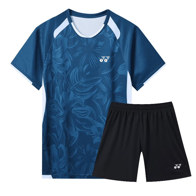 Yyバドミントン服セット男女アイス半袖速乾通気テニス卓球服競技トレーニングスポーツウェア|undefined