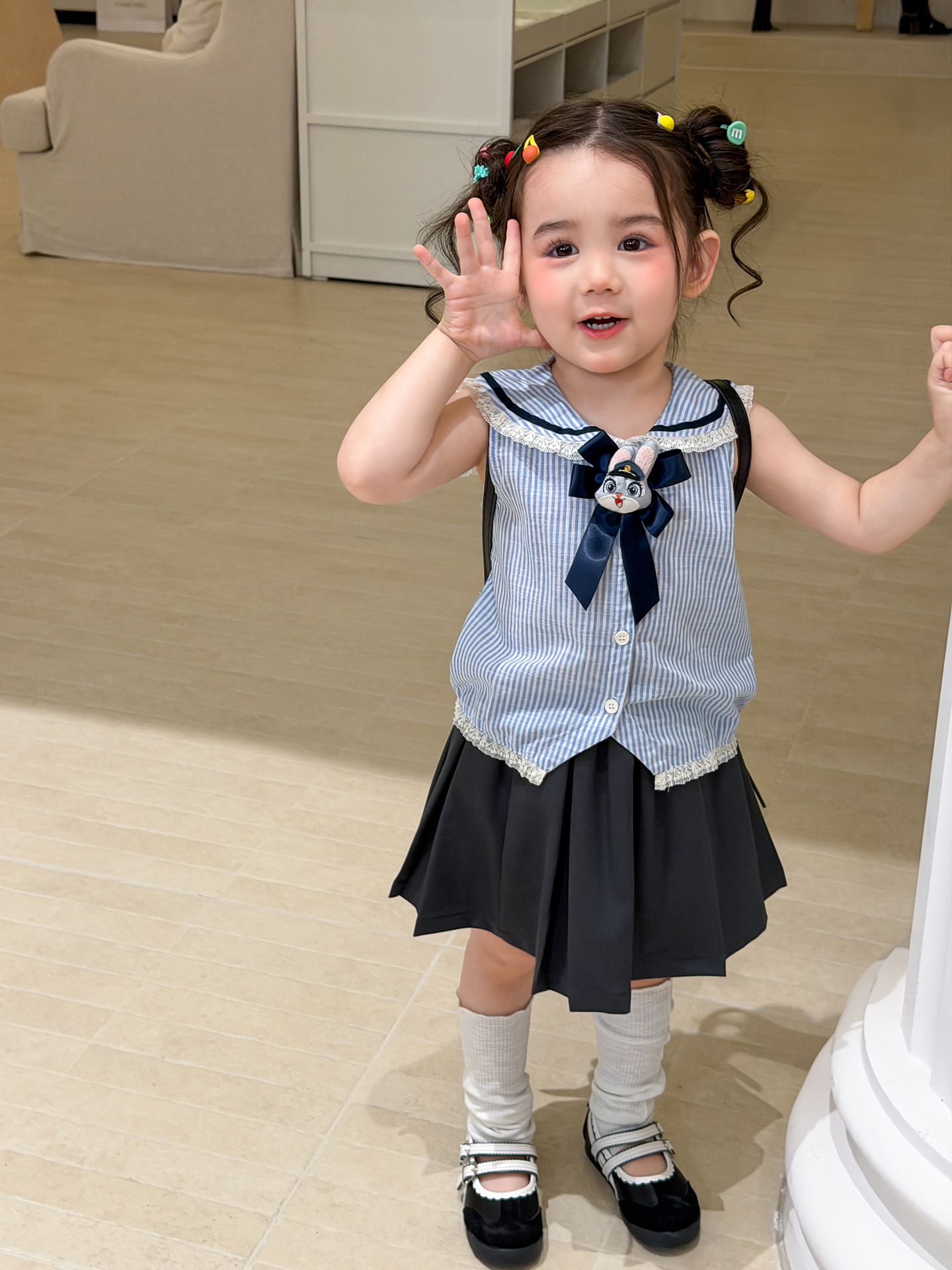 Sugar Pear ropa infantil falda para niñas verano delgado 2026 estilo académico 100 pantalones falda corta para niños falda de tesoro de clase A