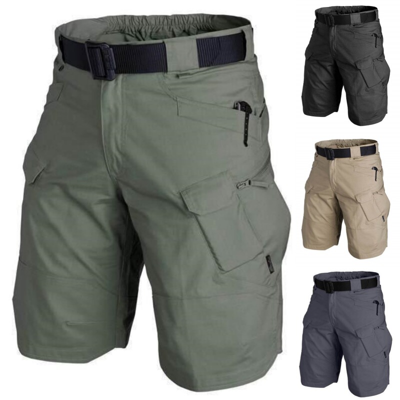 Amazon's Best-Selling Summer Men's Waterproof Hiking Training Shorts Straight-Leg Tactical Shorts with Belt Factory Wholesale