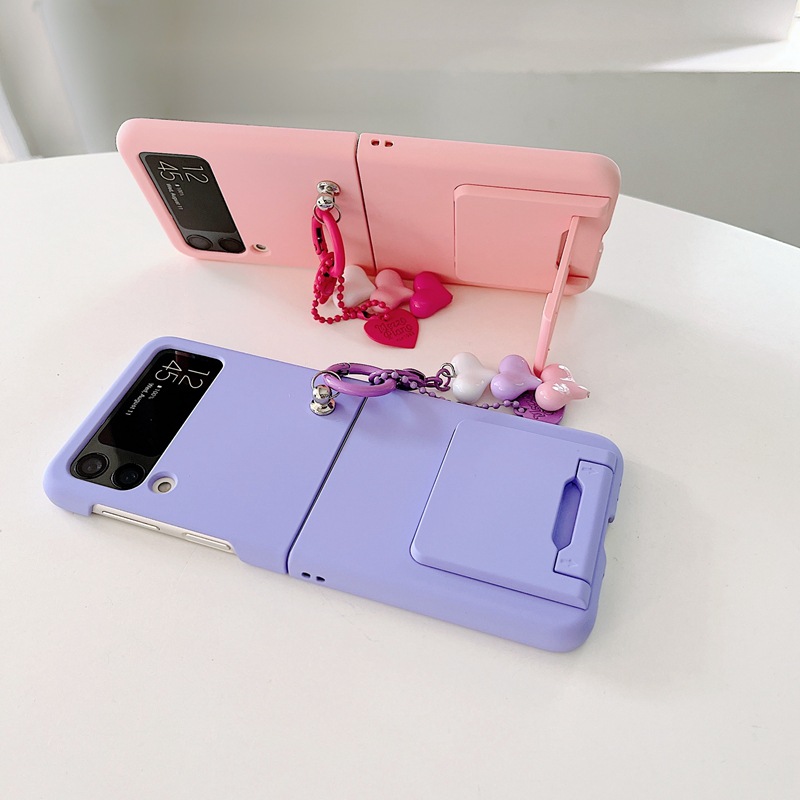 Funda para samsung galaxy z flip4 3 con soporte y corazón_voghion.com